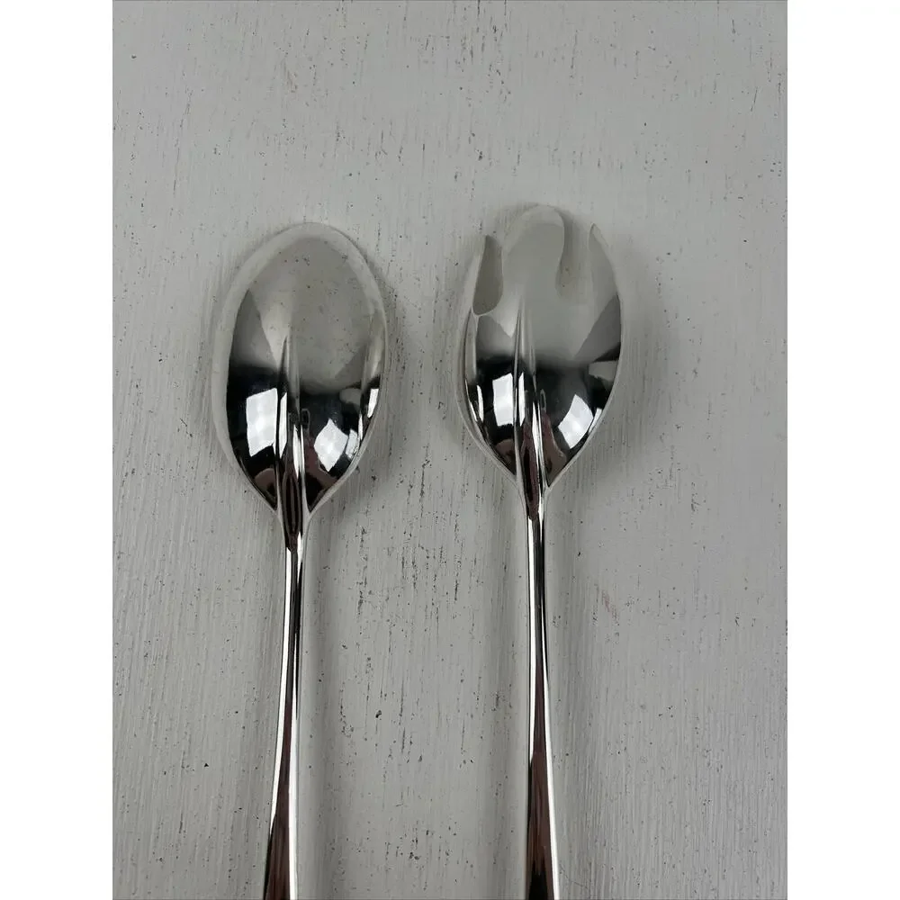 Studio‎ Silversmiths 2 Piece Silver Plated Salad Servers 9 inches long